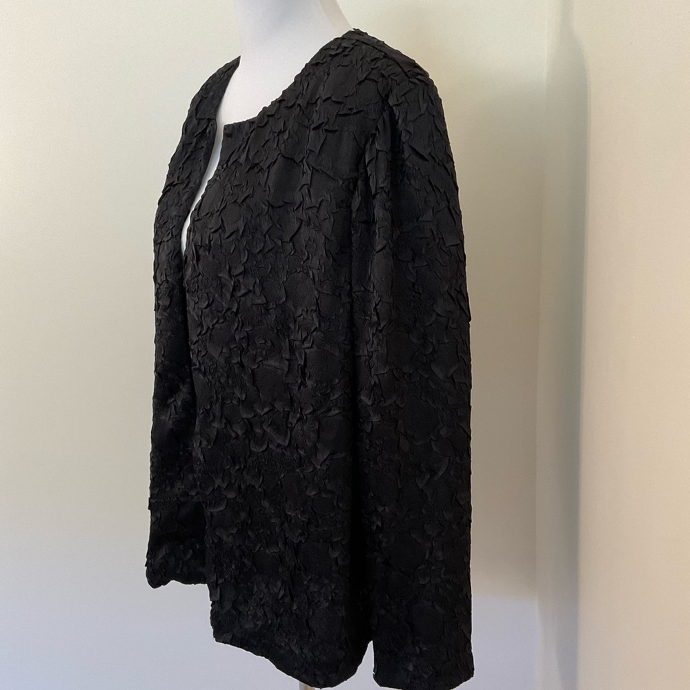 Lane Bryant Black Textured Evening Cardigan Jacket - Picture 4 of 6